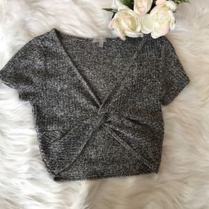 Twist front crop top